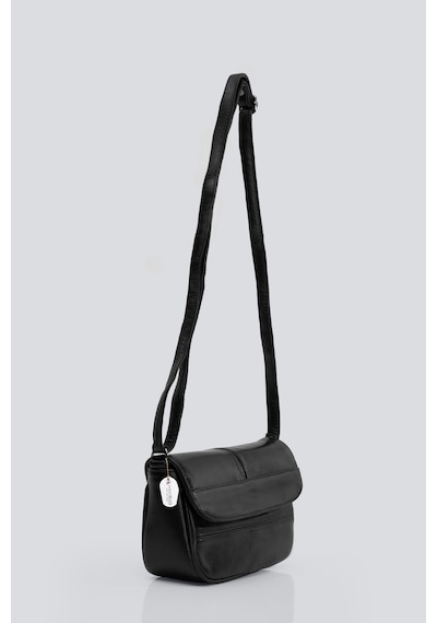 Westbag Kadın Lüks Hakiki Deri Kapaklı Çapraz Askılı Omuz Çantası Siyah
