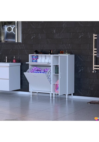 Modilayn Yenice 95x97x32,5 Cm 3 Raflı Ve 3 Sepetli Dolap İle Çamaşırlarınız Artık Daha Düzenli Beyaz Modilayn Yenice 95x97x32,5 Cm 3 Raflı Ve 3 Sepetli Dolap İle Çamaşırlarınız Artık Daha Düzenli Beyaz