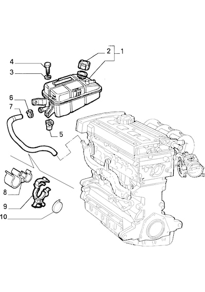 Alfa Romeo 147 / 156 Yedek Su Depo Hortumu