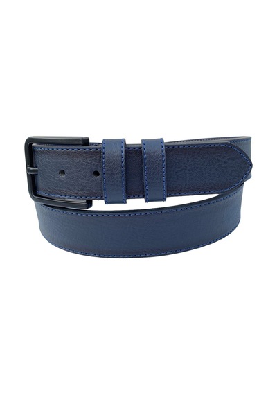 Süzer Deri Lacivert Suni Deri Mavi Dikişli Model 4 Cm.lik Unisex Spor Kemer - 9047 Lacivert