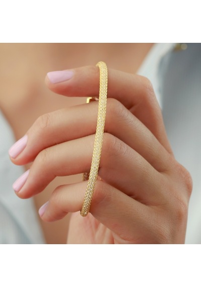 925 Ayar Gümüş Elegant Bileklik Altın Kaplama