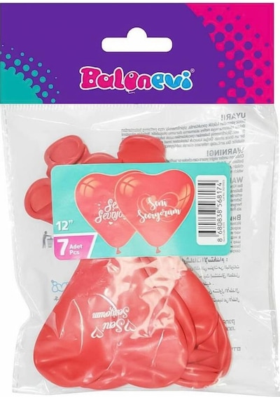 TLV8174 Seni Seviyorum Kalpli Balon 7li -Balonevi