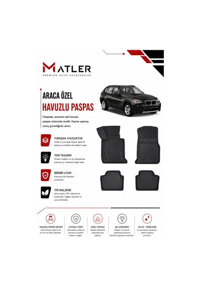 Bmw X1 2012 Model 4d Ekstra Havuzlu Paspas