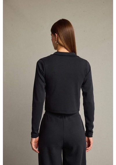 Defacto Yarım Balıkçı Yaka Modal Fermuarlı Sweatshirt G2921ax25auar225 Antrasit