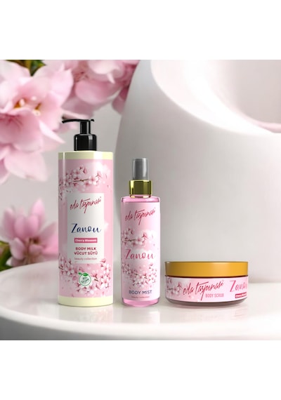 Zanou Cherry Blossom Vücut Peelingi Çiçeksi Koku & Yumuşak Cilt 300 Gr