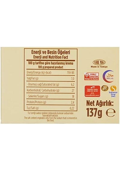 Pasta Kreması Sade 137 G