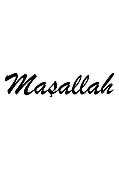 One Vıp Sale Maşallah Duvar Dekor Sticker 40 X 8 Cm Mukavemetli
