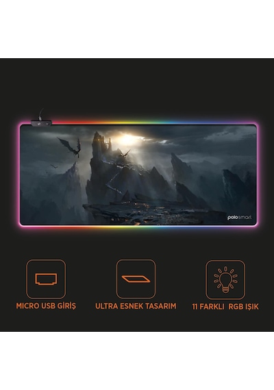 Polosmart  Pgm15 Rgb Işıklı Gaming  Mouse Pad