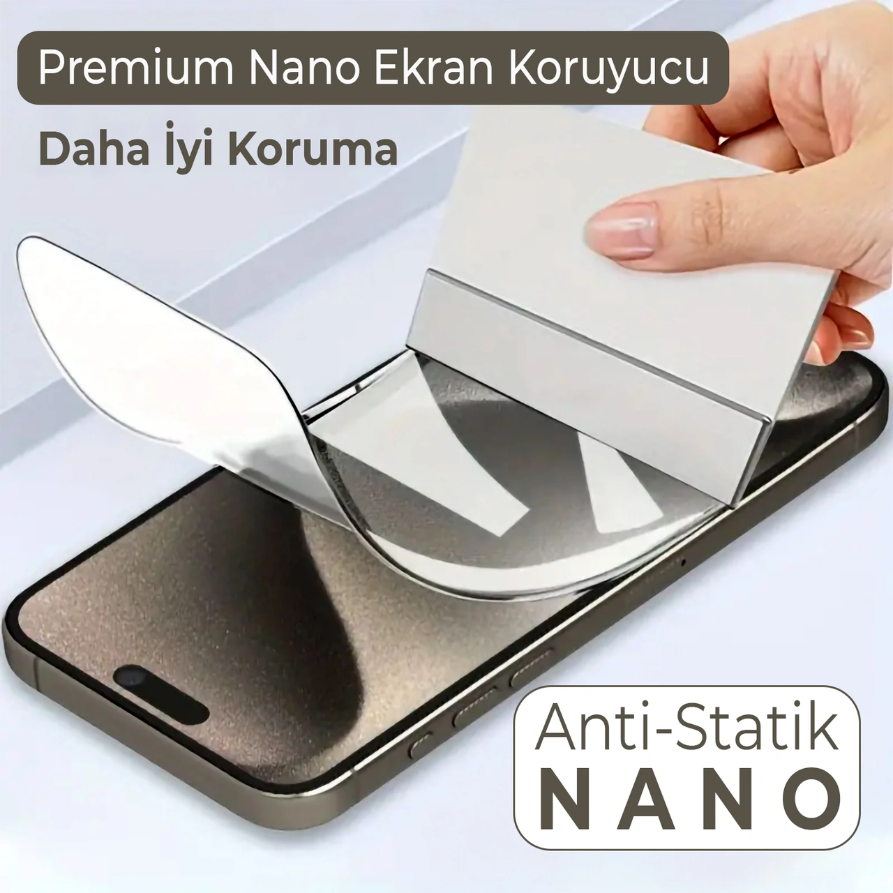 Apple Uyumlu   iPhone 12 Mini Nano Ekran Koruyucu Şeffaf Hd Esnek 250um Kalın - Maxxpro