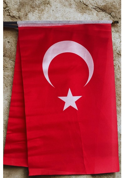 5 Adet 30x45 Cm Sopalı Bez Türk Bayrağı Kaliteli Alpaka Kumaş 30 x 45 CM