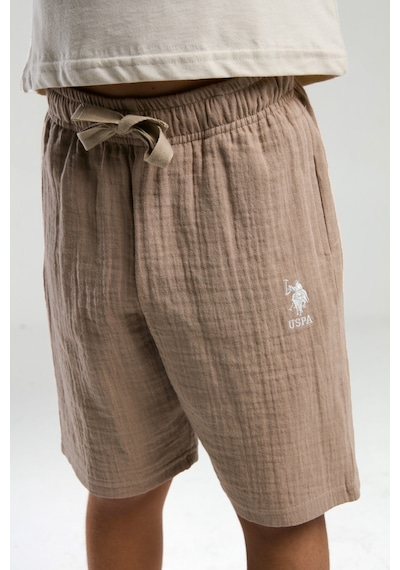 U.s. Polo Assn. Erkek Çocuk Krem Bermuda Takım Us2039 Krem