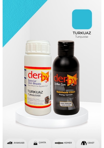 Derby Deri Mont Boyası ve Sabitleme Cilası 100 G Set