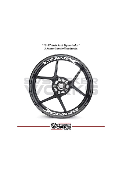 Bajaj Dominar Jant Sticker Dış Ve İç Set Sticker Jant Şeridi Gri