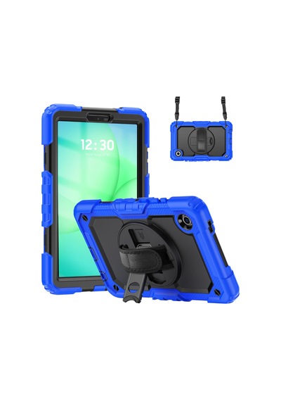Samsung Galaxy Uyumlu Tab A11 Plus Kılıf Amazing Tablet Kapak - Mavi Arka Kapak