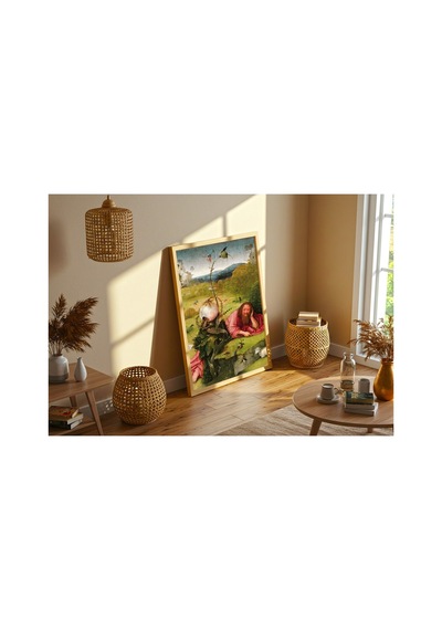 Rönesans Bosch Çölde Vaftizci Yahya Çerçevesiz Poster 21x30 Cm A4 Tablo Rönesans Klasik Sanat