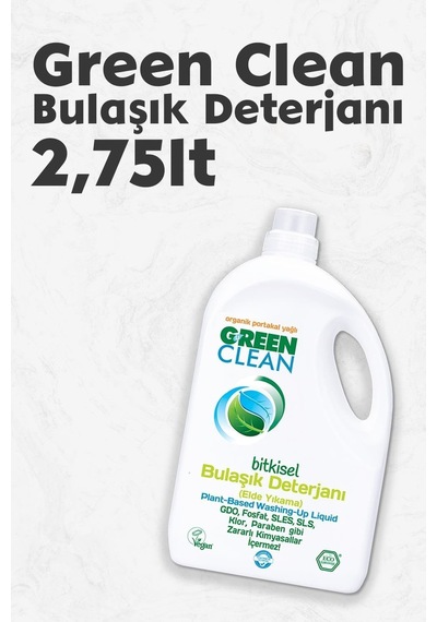 U Green Clean Bitkisel Bulaşık Deterjanı 2,75 Lt 10'lu Set
