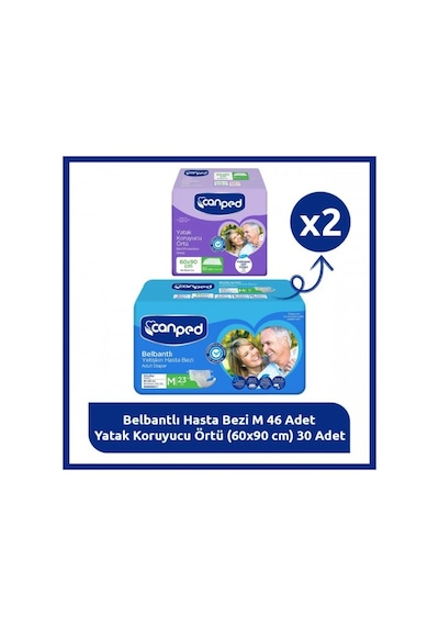 Canped M Bakım Paketi 23 Hasta Bezi + 30 Yatak Koruyucu Diğer