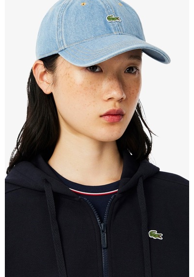 Lacoste Relaxed Fit Womens Sweatshirt Rahat Kesim Organik Pamuk Kapüşonlu Kadın Sweatshirt Lacivert