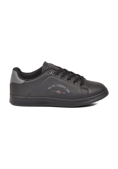 Walkway Siyah Füme Cilt Bağcıklı Hafif Unisex Sneaker Bst-1002 G Siyah - Füme