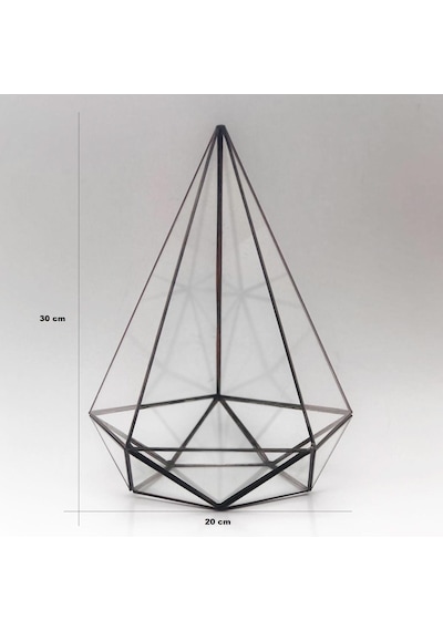 Dekoratif Cam Fanus - Geometrik Cam Fanus - Teraryum Cam Fanus (479504801)