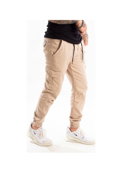 Deepsea Taş Paça-Bel Lastikli Erkek Kargo Pantolon Taş (432761499) Taş