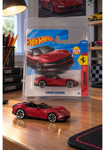 Hot Wheels Ferrari 12cilindri Koruma Kabı Dahil Oyuncak Araba Çok Renkli