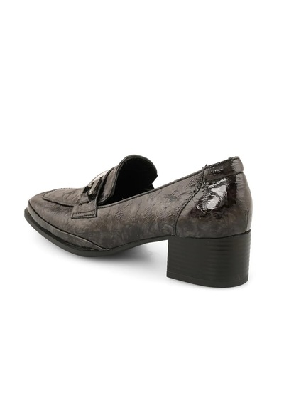 Mamma Mia Mammamia D26ka-7060 Kadın Hakiki Deri 4 Cm Kalın Topuklu Casual Ayakkabı Siyah