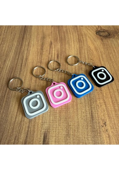 Nfc Anahtarlık - İnstagram Anahtarlık Pembe Küçük Boy 3 Cm