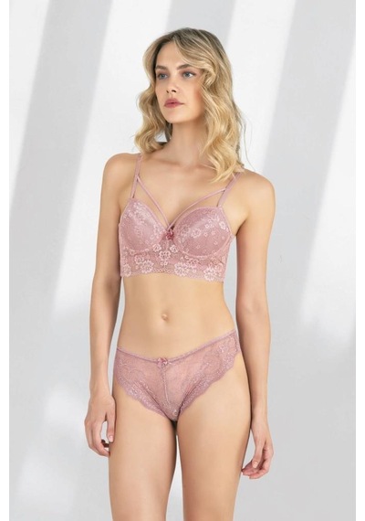 Fabony Bayan Dantelli Bralet Destekli Sütyen Külot Takımı 4210 001