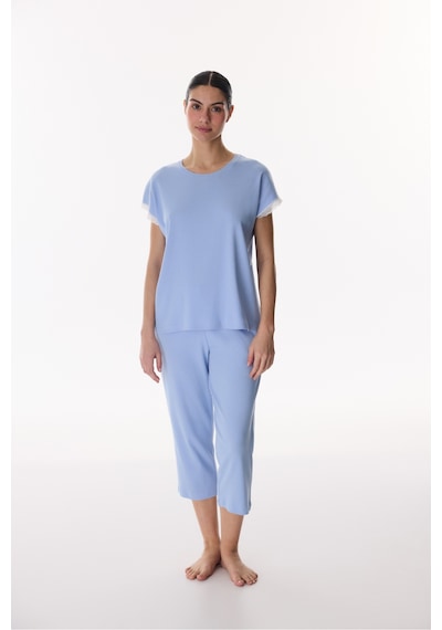 Penti Mavi Blue Pamuklu Kapri Pijama Takımı