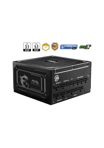 Msı Mag A1000gl Pcıe5 Iı 1000w 80+ Gold Siyah Full Moduler Güç Kaynağı