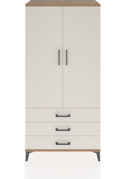 Hyperion Dolap Tek Raflı 3 Çekmeceli Tek Askılı 88x44x182 Çam-aytaşı Atlas Çam
