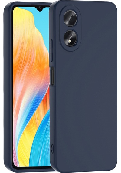 Oppo A38 Uyumlu Zore Mara Lansman Kapak-lacivert Lacivert