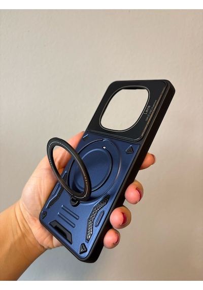 Redmi Note 14 Pro 5g Kılıf 3d Kamera Korumalı Magsafe Stand Özellikli Standlı Kapak
