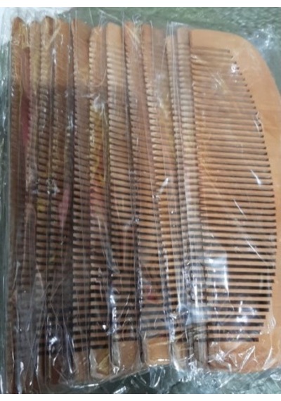 Ahşap Tarak 12'li Paket Dar Dişli Oval Karışık Renk