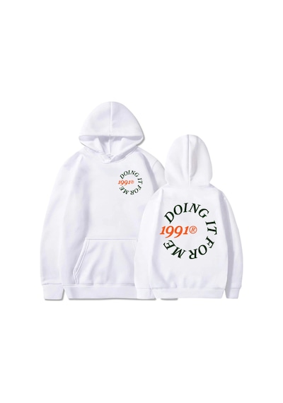 Tarzsokak Beyaz Unisex Larry Haziran Benim İçin Yapıyor 1991 Rahat Yumuşak Kapşonlu Hip Deras H