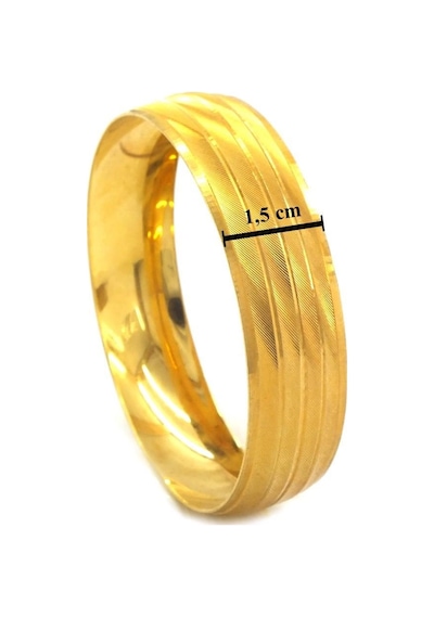 Altın Kaplama 4 Sıra Çizgili 1.5 Cm Bilezik Blz-3061 Altın