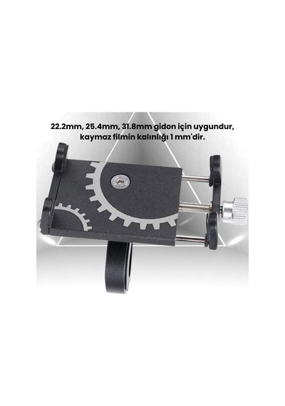 Coofbe Kr01 Pro Alüminyum Vida Sıkıştırmalı Sıkı Tutuş Titremez Motosiklet Bisiklet Telefon Tutucu