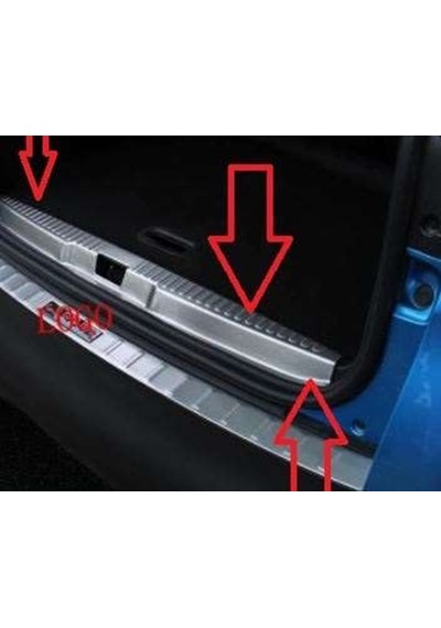 Renault Captur 2014 2017 Arka Tampon Eşiği Krom