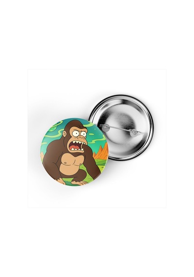 King Kong - 44 Mm İğneli Çanta Rozeti - 5 Adet Diğer
