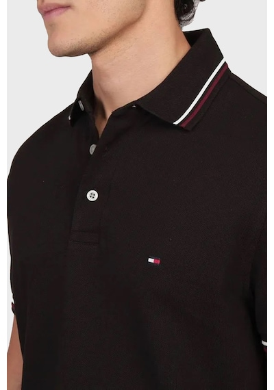 Tommy Hilfiger Erkek Siyah Logo Kısa Kollu Polo T-shirt SIYAH Siyah