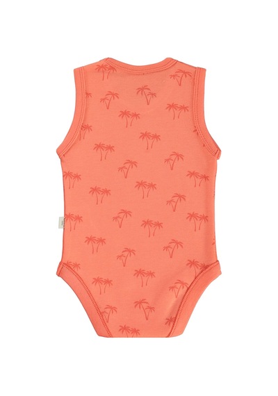Civil Baby Palmiye Baskılı 2'li Set 3-18 Ay Çıtçıtlı Badi - Mercan-mint