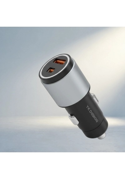 Hızlı Şarj Adaptörü Araç İçi Type-c Ve Usb Girişli 2 Portlu