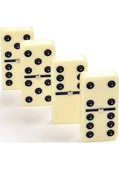 Lüks Deri Kutulu Premium Domino Seti 28 Parça Spinner Lı Çift 6 Taş 2-4 Oyuncu Yeni Yıl Hediyesi B