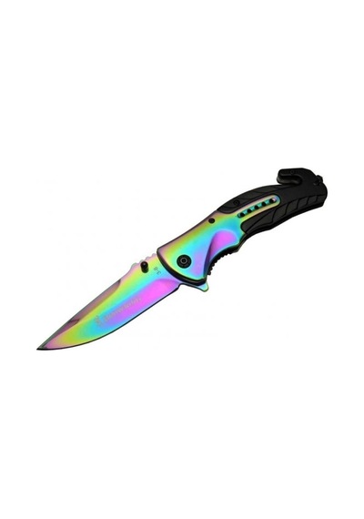 Browning 3-8 Kamp Çakı Gökkuşağı 22 Cm Manuel, Kemerlikli Çok Renkli