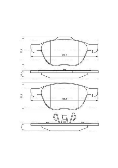 Ford Focus 2004 - 2017 Ön Fren Balata Takımı - Bosch