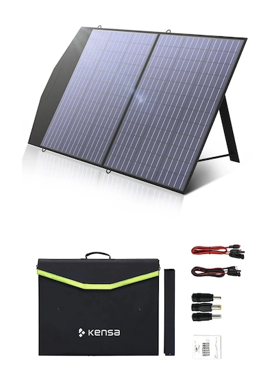 100w Taşınabilir Güneş Panelili Kamp & Karavan İçin Katlanabilir Solar Güç Kaynağı