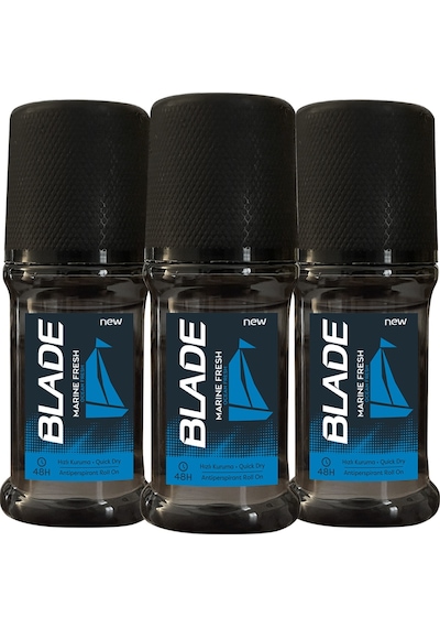 Blade Marine Fresh Erkek Roll-On Deodorant 3 x 50 ML