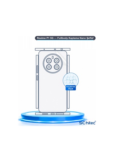 Realme P1 5g Uyumlu Fullbody Arka Kaplama Hidrojel Koruyucu Film