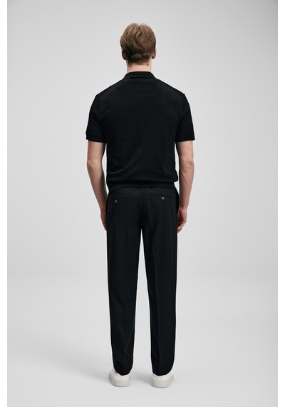 Lufian Nalon Smart Erkek Chino Pantolon Slim Fit Siyah Siyah 111190365100100